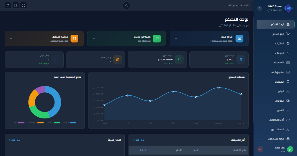HMD Store Dashboard